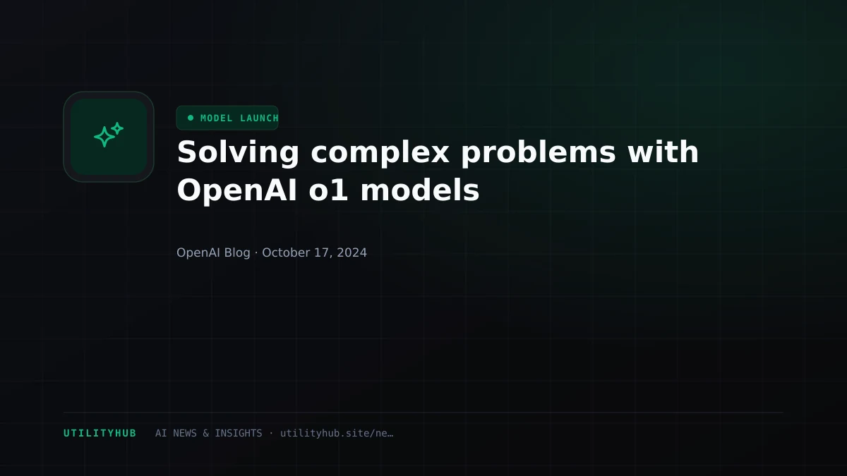 Visual reporting for Solving complex problems with OpenAI o1 models