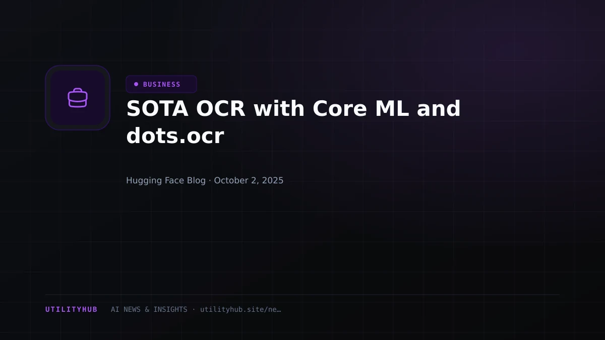 Visual for SOTA OCR with Core ML and dots.ocr