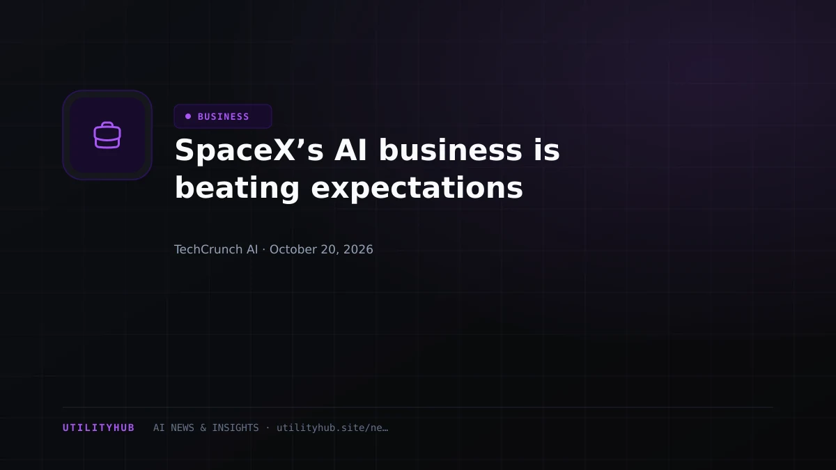 Visual reporting for SpaceX’s AI business is beating expectations