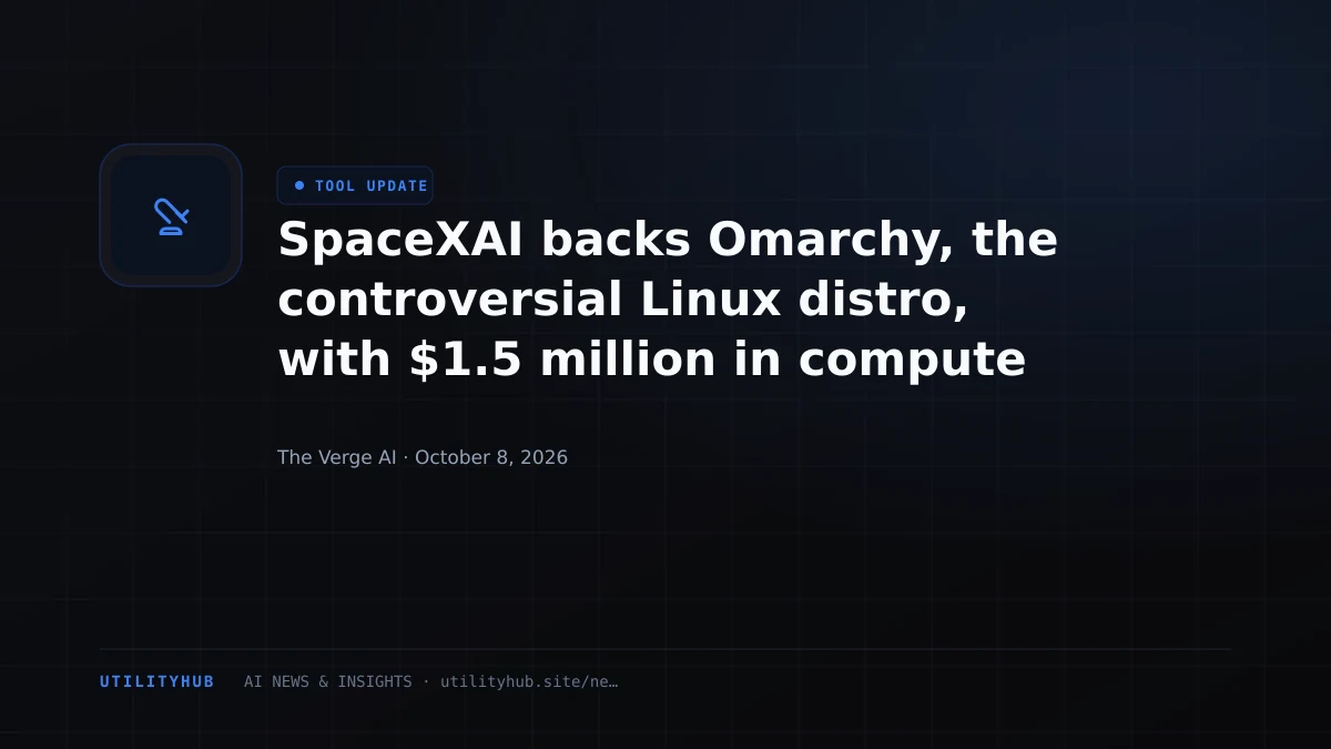 SpaceXAI backs Omarchy, the controversial Linux distro, with $1.5 million in compute