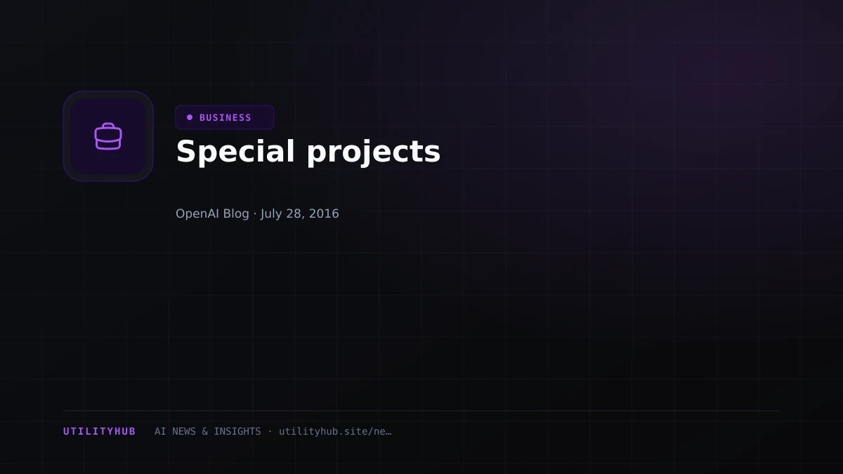 Visual reporting for Special projects