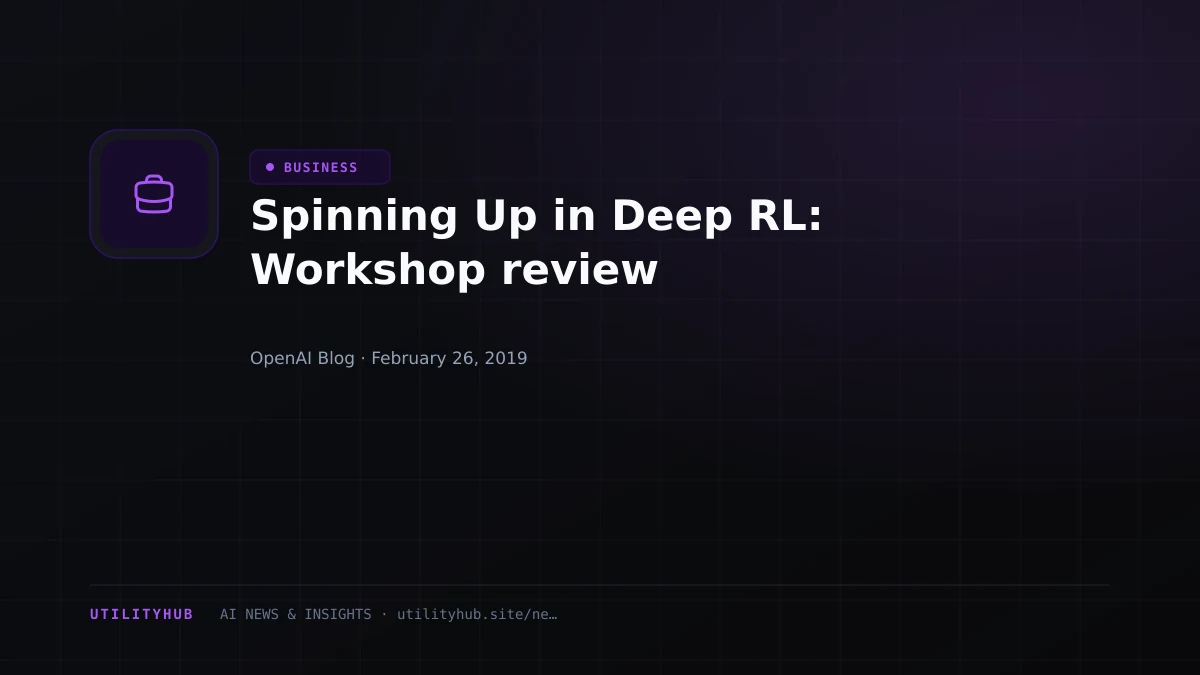 Visual reporting for Spinning Up in Deep RL: Workshop review