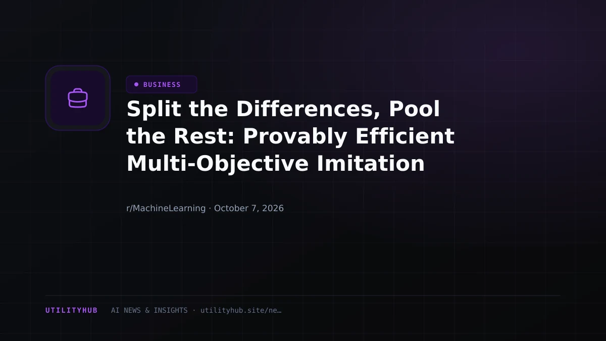 Split the Differences, Pool the Rest: Provably Efficient Multi-Objective Imitation