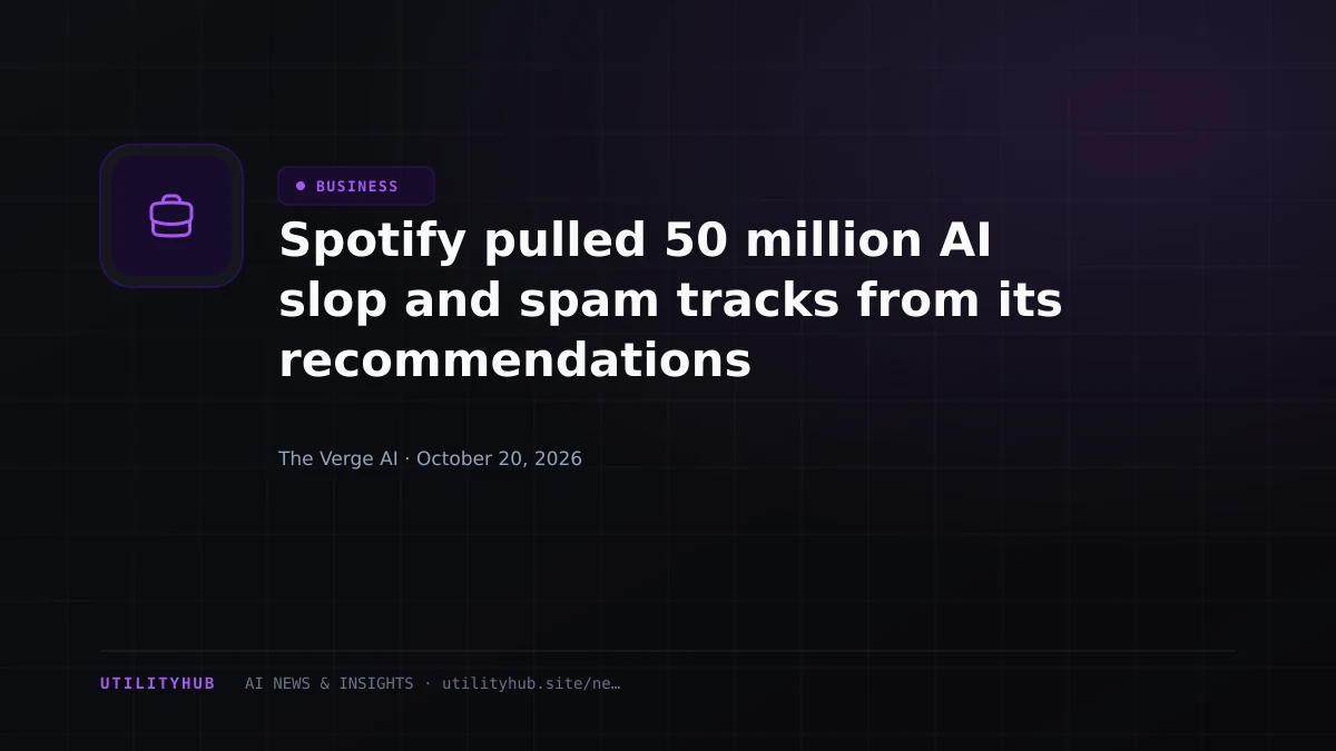 Visual reporting for Spotify pulled 50 million AI slop and spam tracks from its recommendations