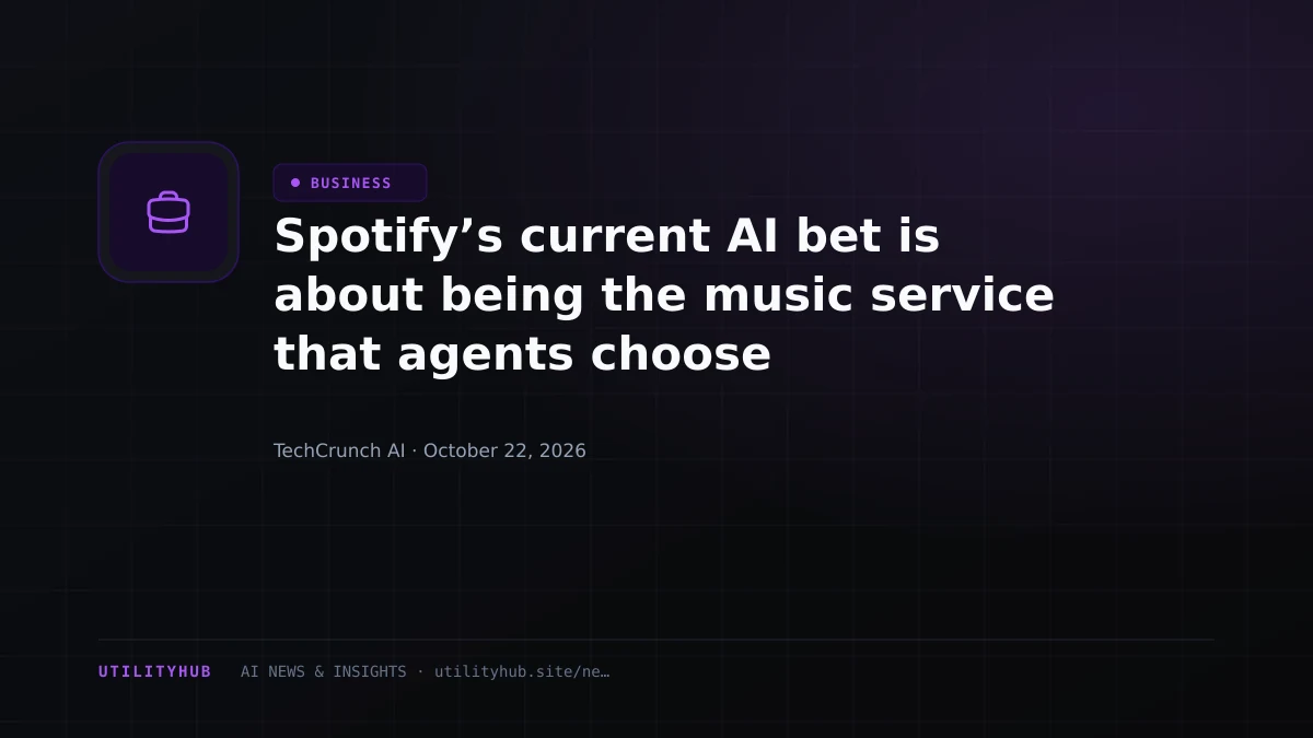 Spotify’s current AI bet is about being the music service that agents choose