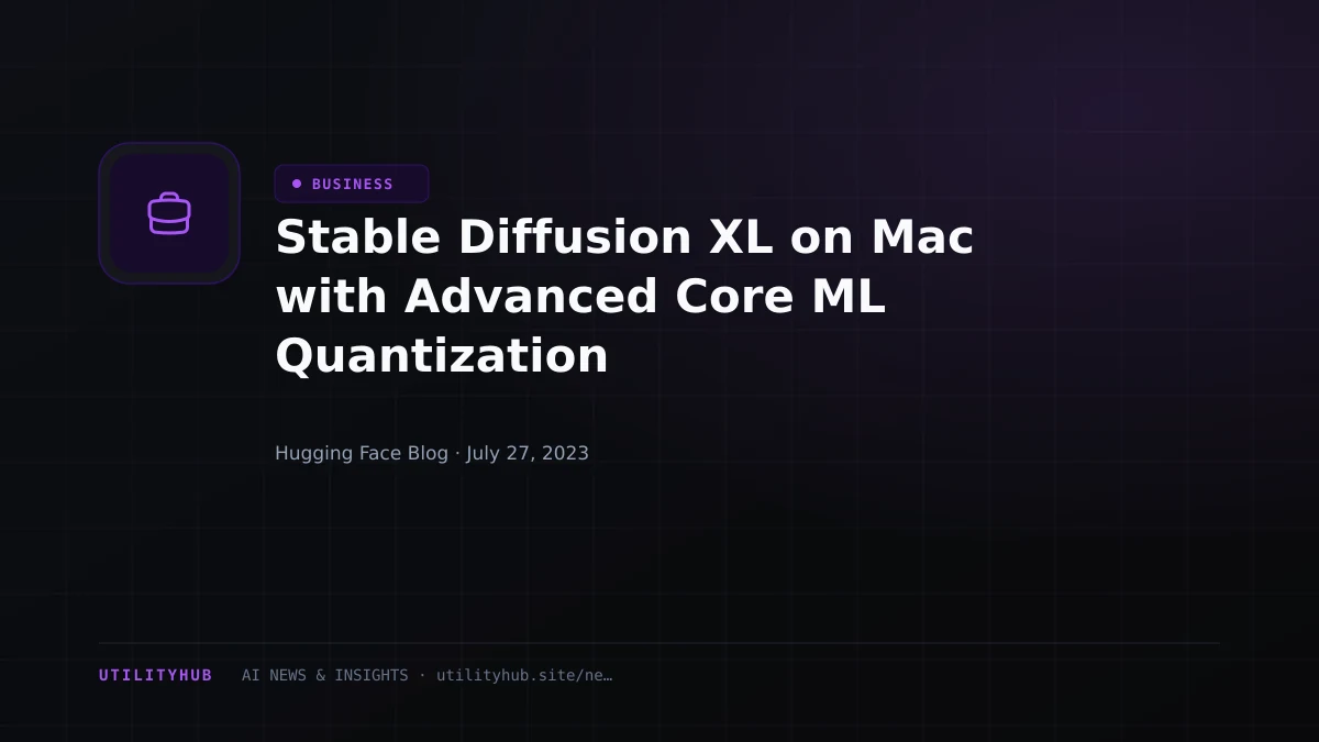 Visual reporting for Stable Diffusion XL on Mac with Advanced Core ML Quantization