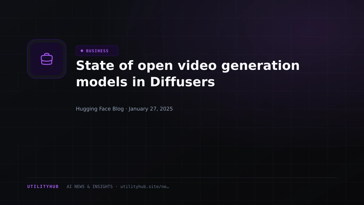 Visual reporting for State of open video generation models in Diffusers