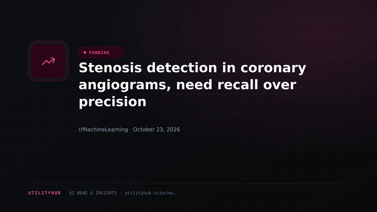 Stenosis detection in coronary angiograms, need recall over precision
