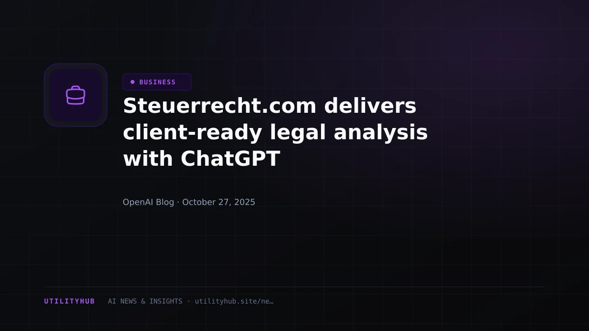 Visual for Steuerrecht.com delivers client-ready legal analysis with ChatGPT