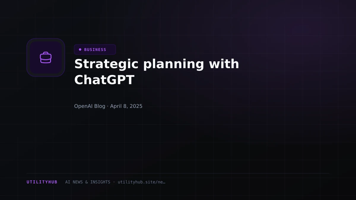 Visual reporting for Strategic planning with ChatGPT