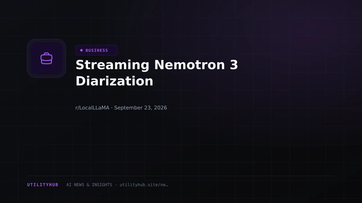 Visual for Streaming Nemotron 3 Diarization