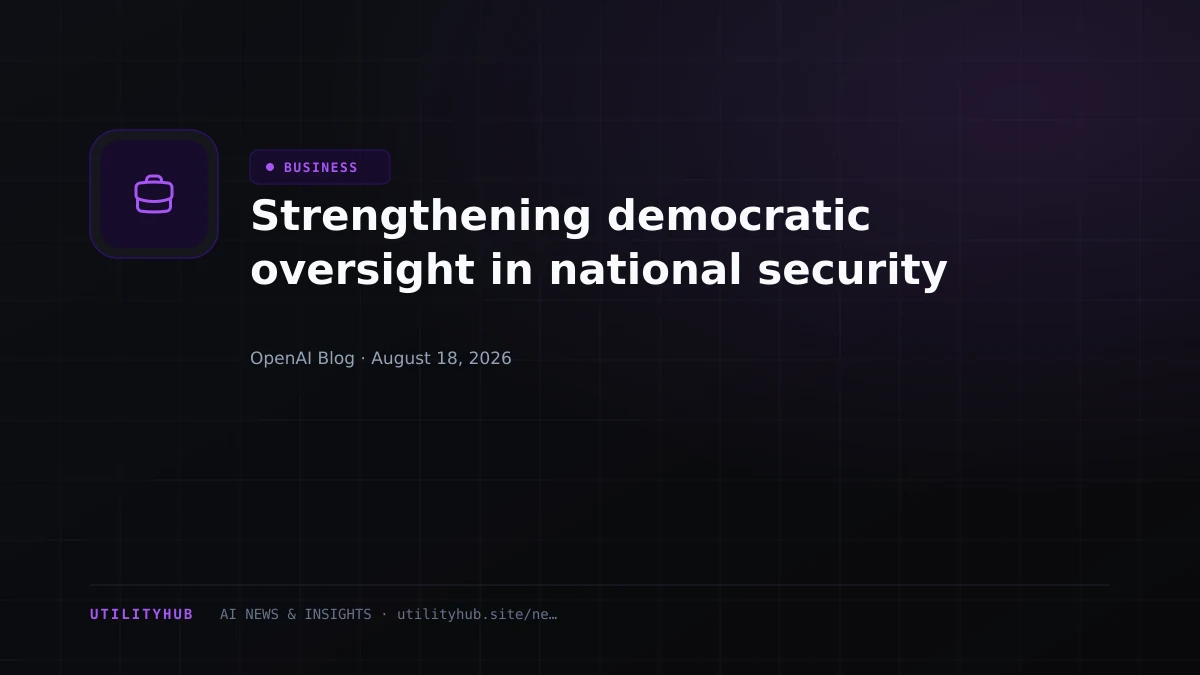 Visual for Strengthening democratic oversight in national security