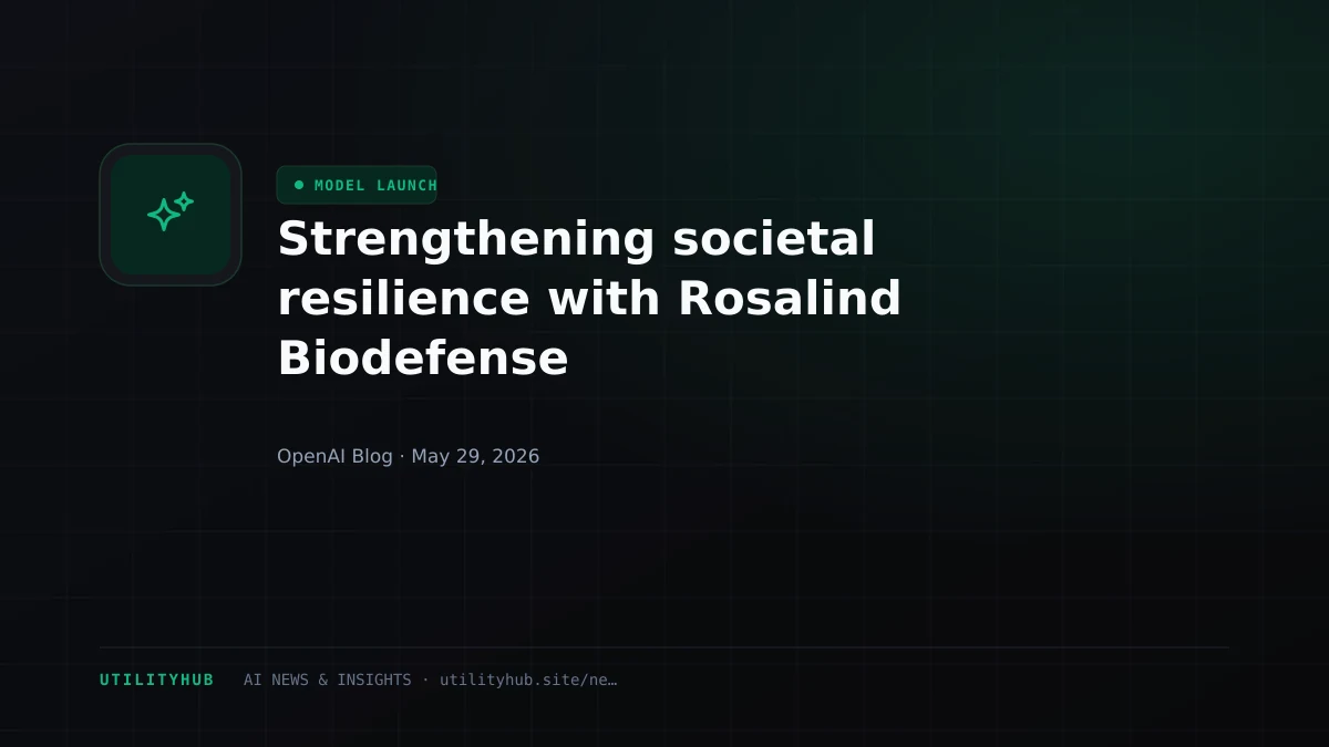 Visual for Strengthening societal resilience with Rosalind Biodefense