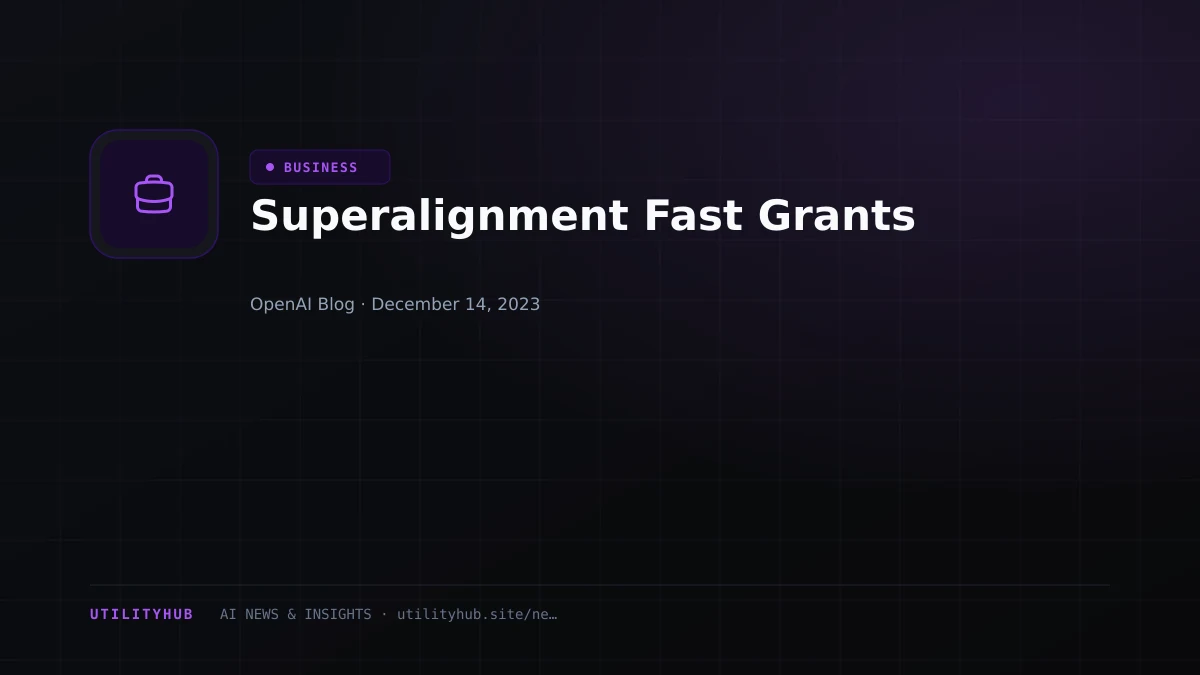 Visual reporting for Superalignment Fast Grants