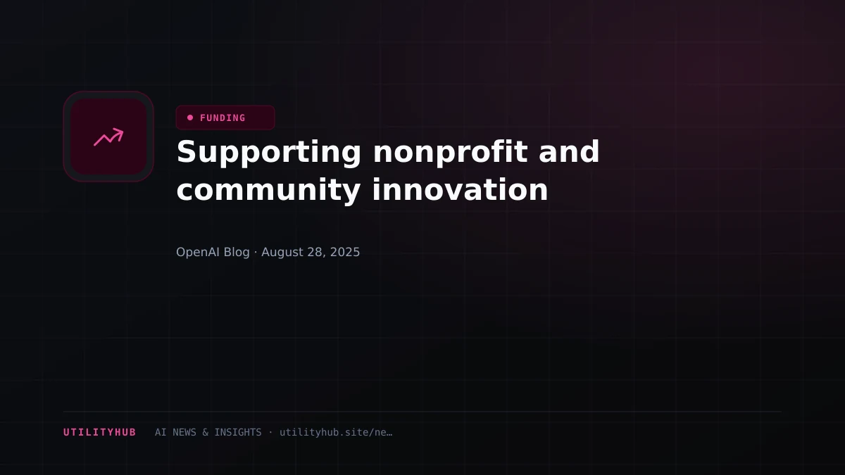 Visual for Supporting nonprofit and community innovation