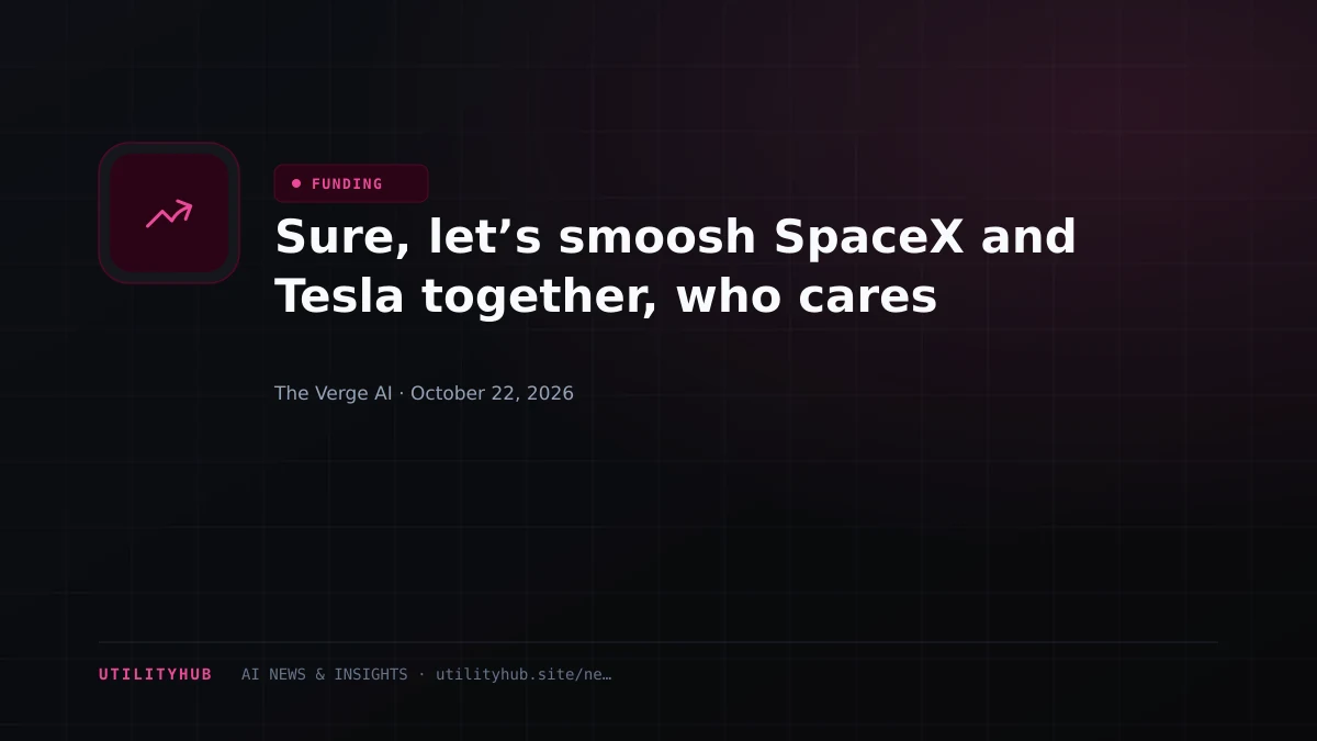Visual reporting for Sure, let’s smoosh SpaceX and Tesla together, who cares