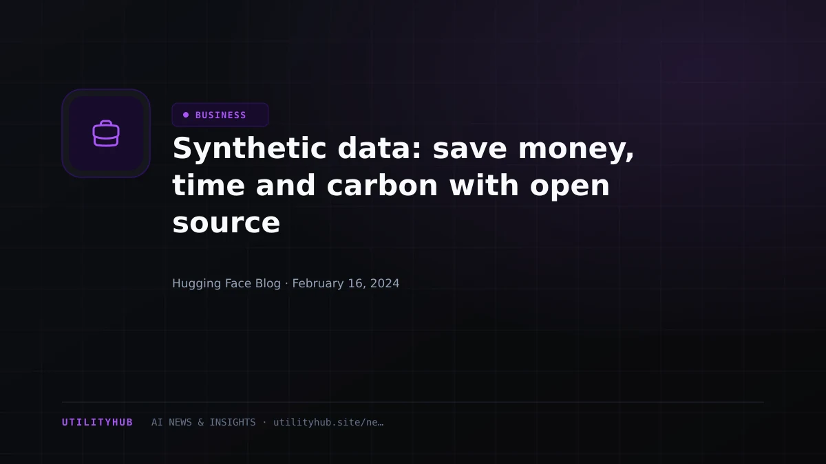 Visual reporting for Synthetic data: save money, time and carbon with open source