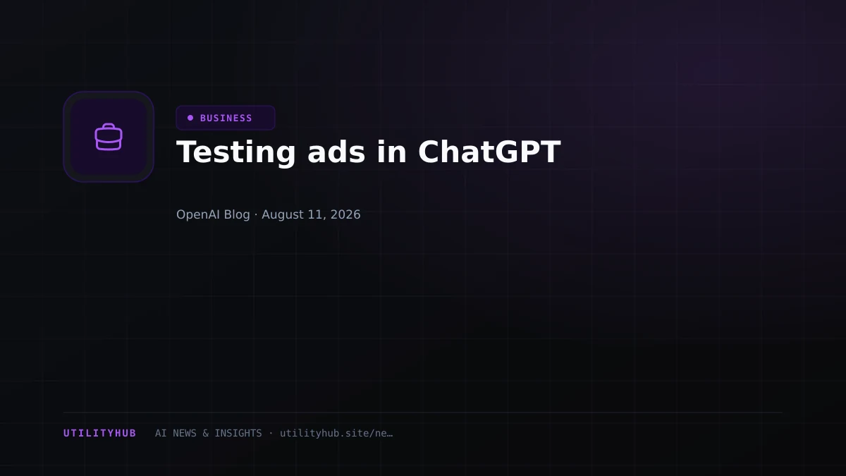 Visual for Testing ads in ChatGPT