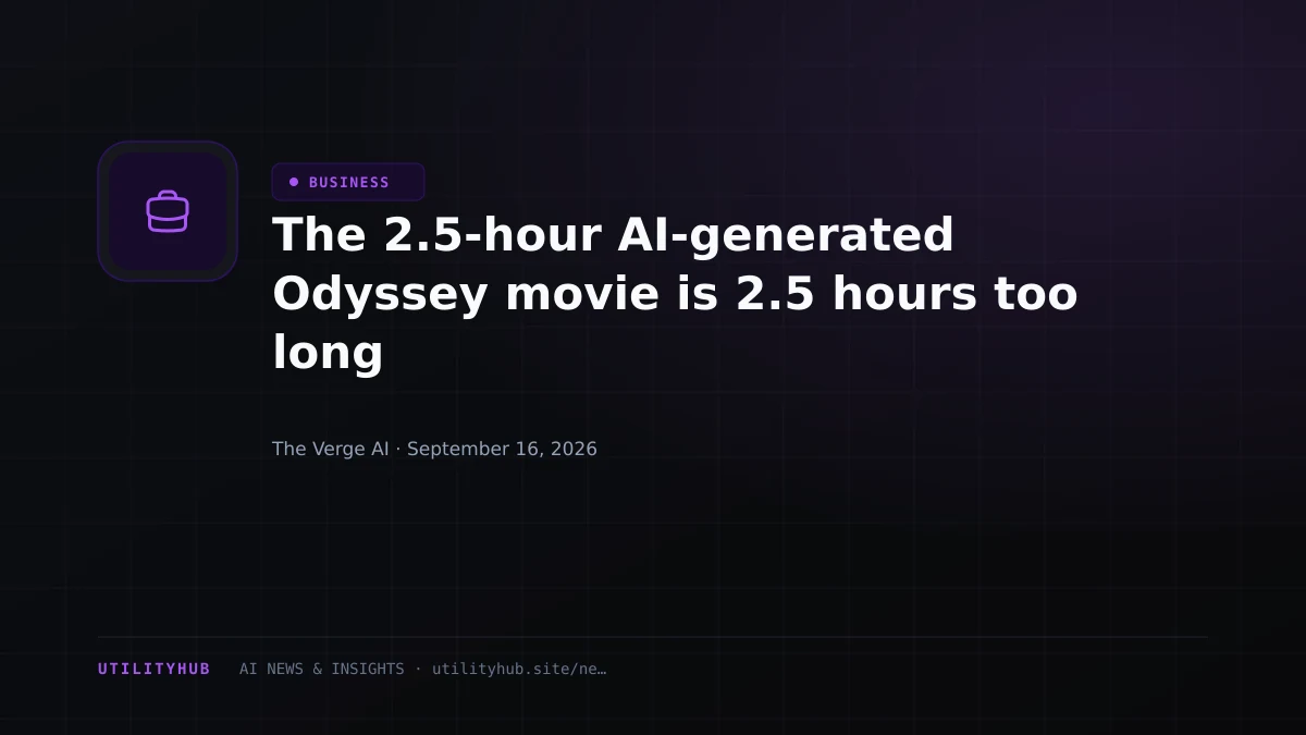 Visual for The 2.5-hour AI-generated Odyssey movie is 2.5 hours too long