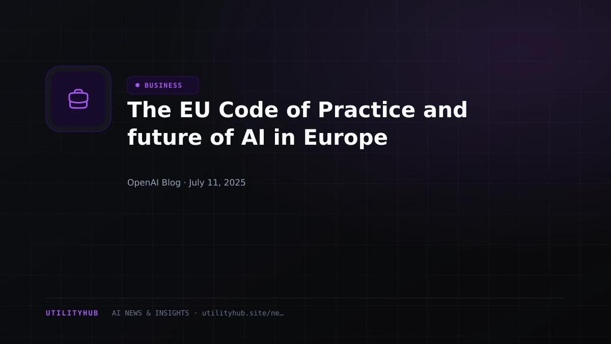 Visual reporting for The EU Code of Practice and future of AI in Europe