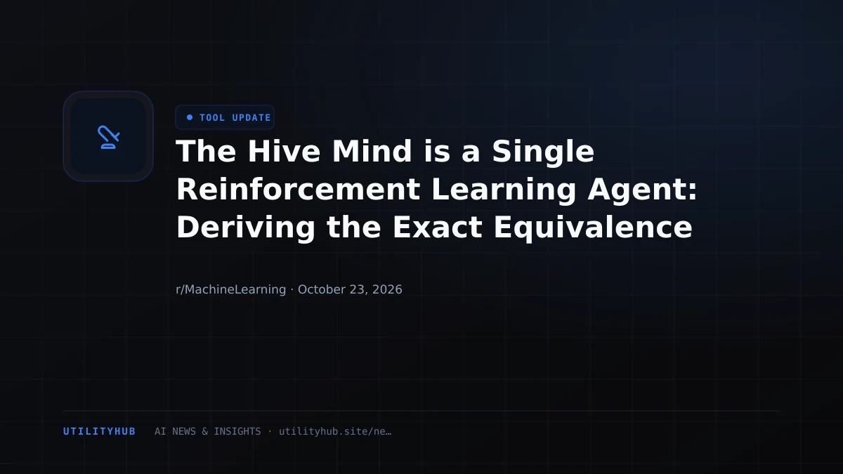 The Hive Mind is a Single Reinforcement Learning Agent: Deriving the Exact Equivalence Between Swarm Dynamics and Multi-Armed Bandits