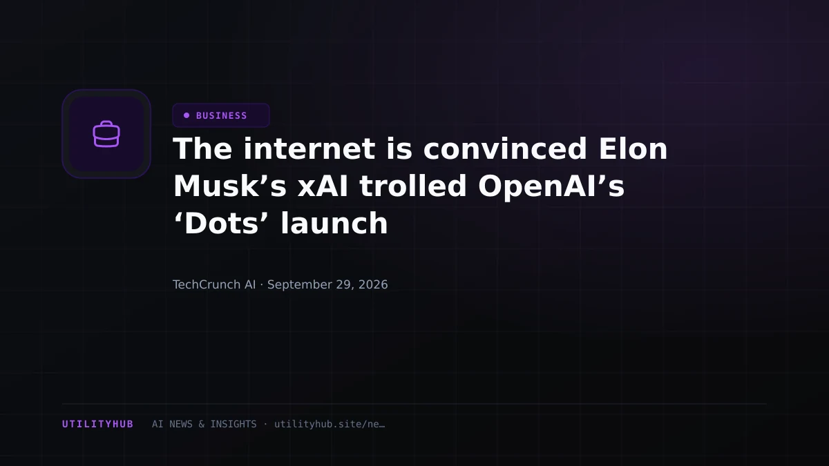 Visual reporting for The internet is convinced Elon Musk’s xAI trolled OpenAI’s ‘Dots’ launch