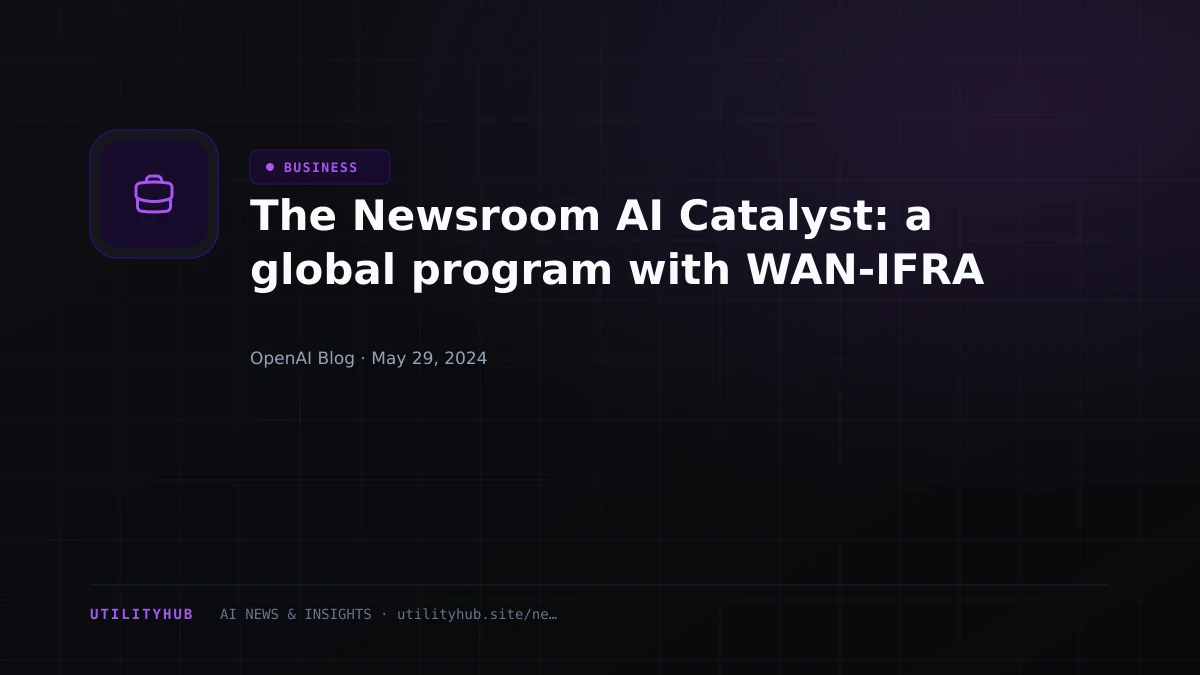 Visual reporting for The Newsroom AI Catalyst: a global program with WAN-IFRA