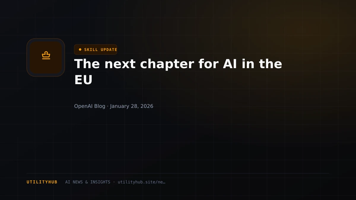 Visual for The next chapter for AI in the EU
