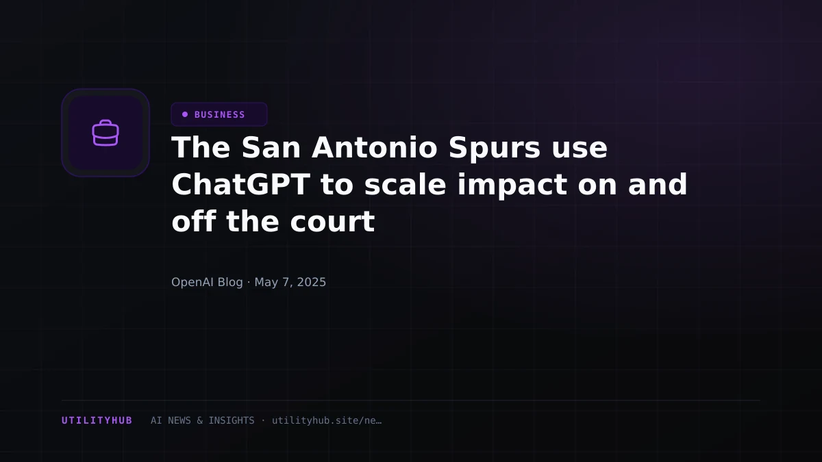 Visual reporting for The San Antonio Spurs use ChatGPT to scale impact on and off the court
