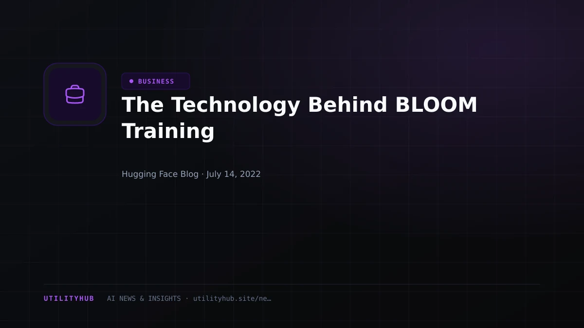 Visual reporting for The Technology Behind BLOOM Training