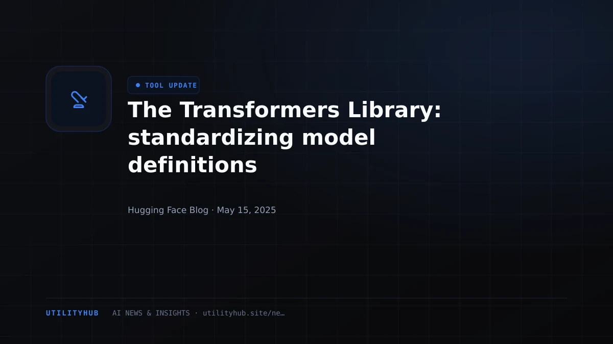 Visual reporting for The Transformers Library: standardizing model definitions