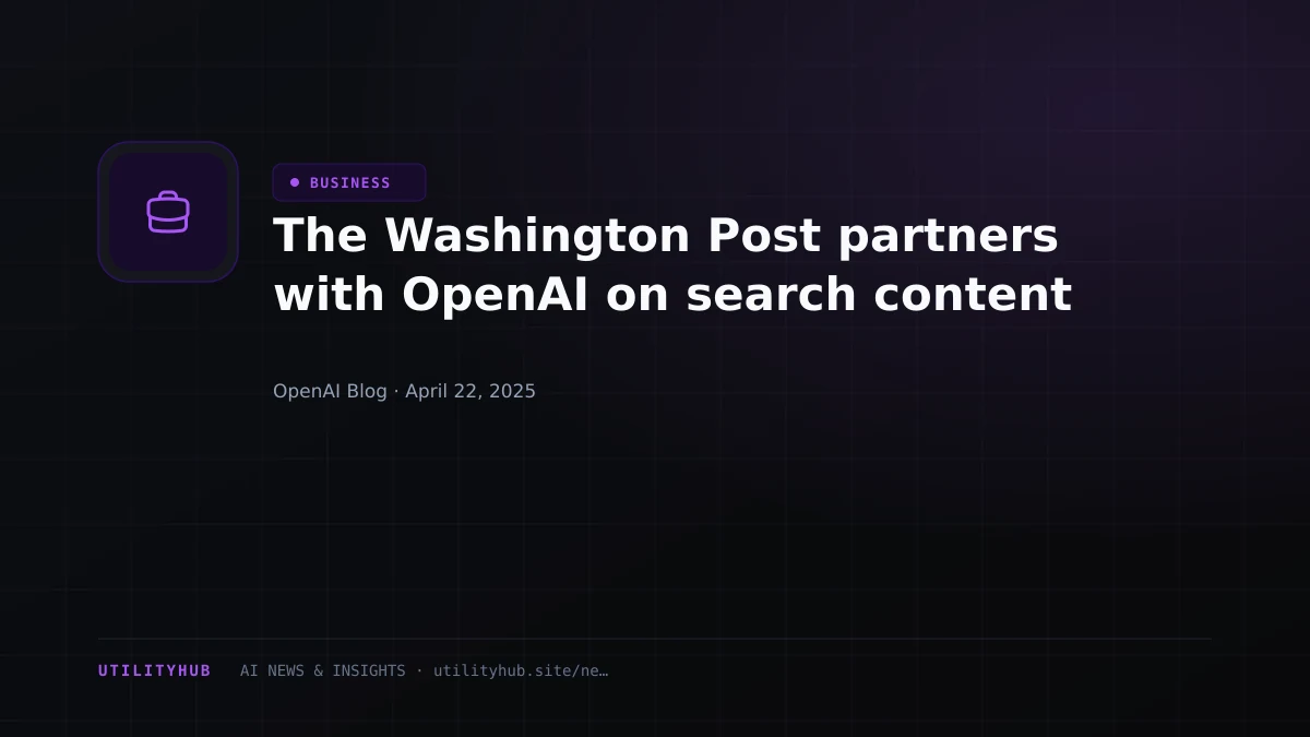Visual reporting for The Washington Post partners with OpenAI on search content
