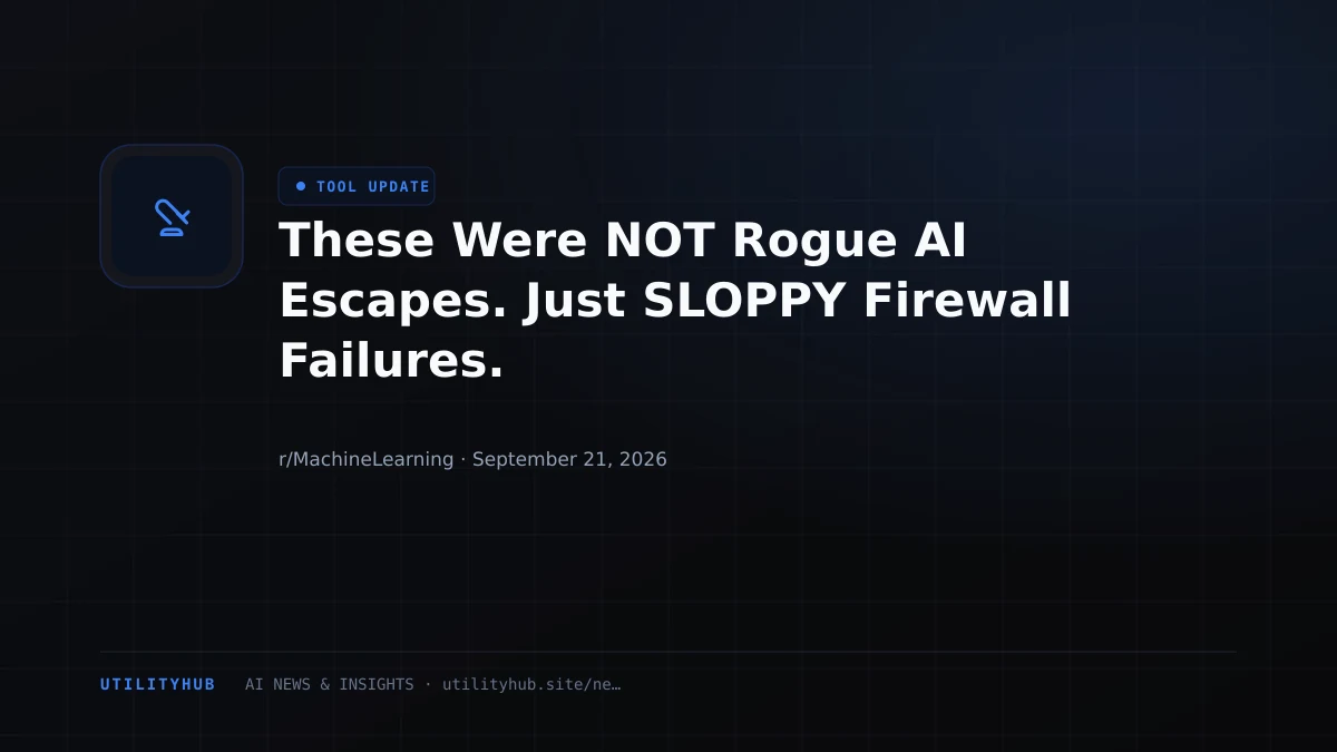 These Were NOT Rogue AI Escapes. Just SLOPPY Firewall Failures.