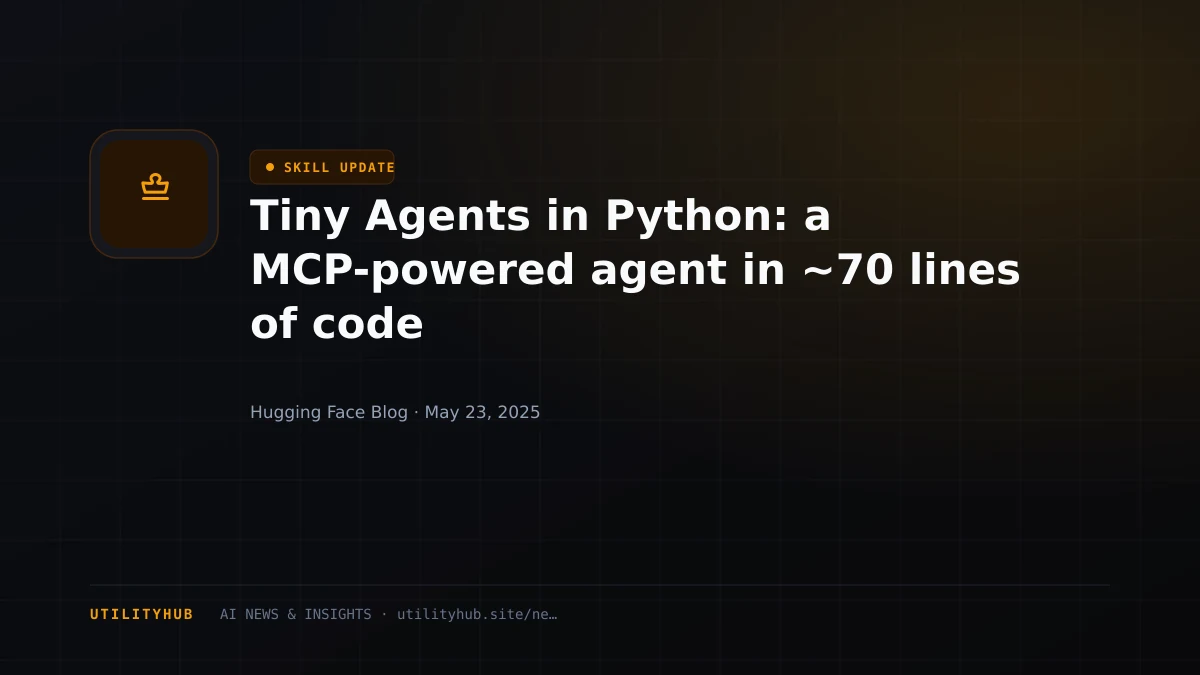 Visual reporting for Tiny Agents in Python: a MCP-powered agent in ~70 lines of code