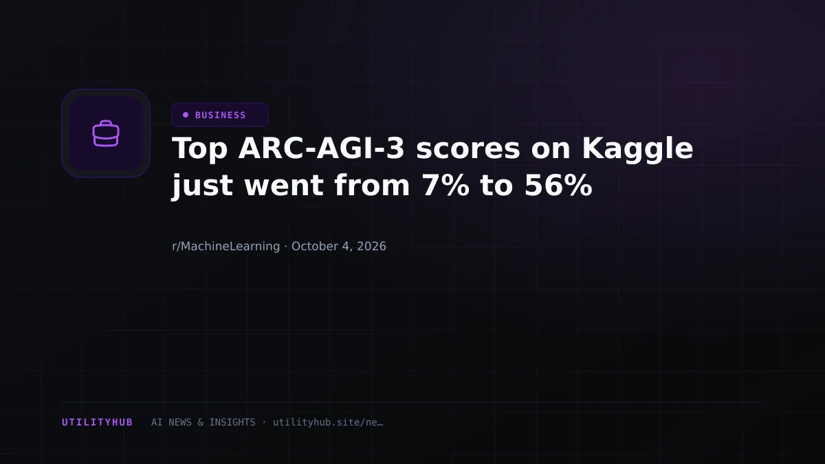 Top ARC-ΑGI-3 scores on Kaggle just went from 7% to 56%