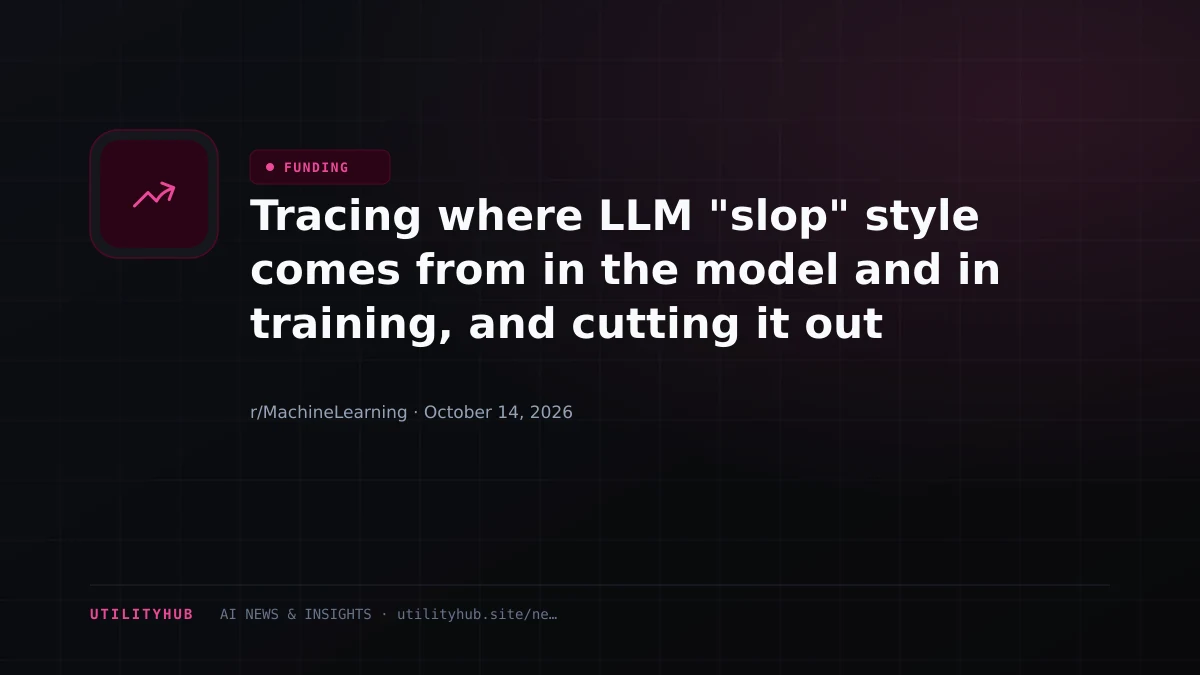 Visual reporting for Tracing where LLM "slop" style comes from in the model and in training, and cutting it out