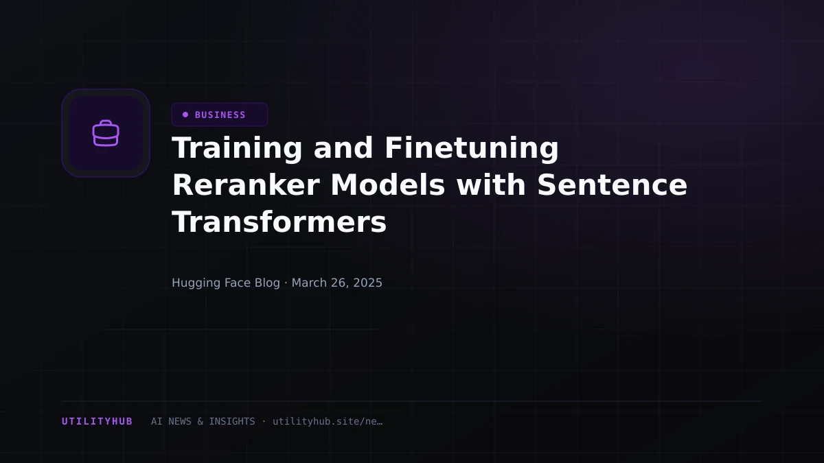 Visual reporting for Training and Finetuning Reranker Models with Sentence Transformers