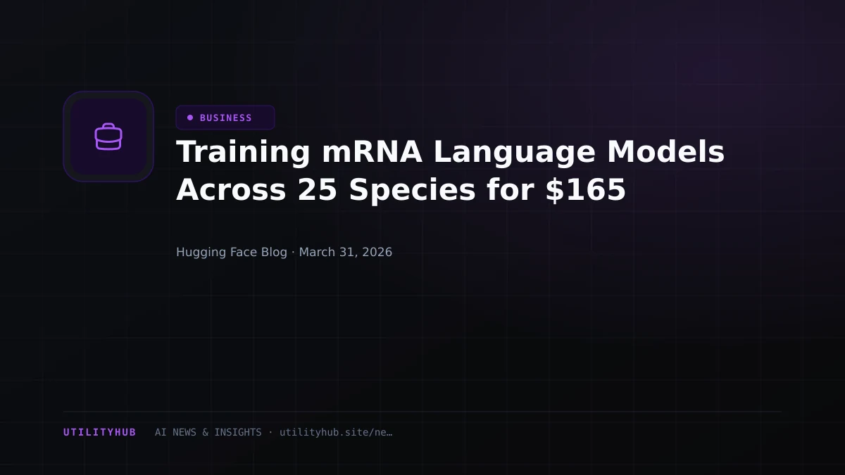 Visual for Training mRNA Language Models Across 25 Species for $165