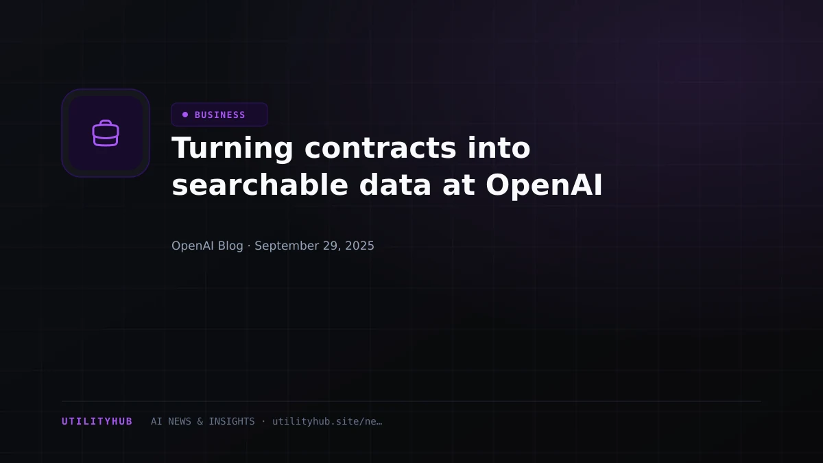 Visual for Turning contracts into searchable data at OpenAI
