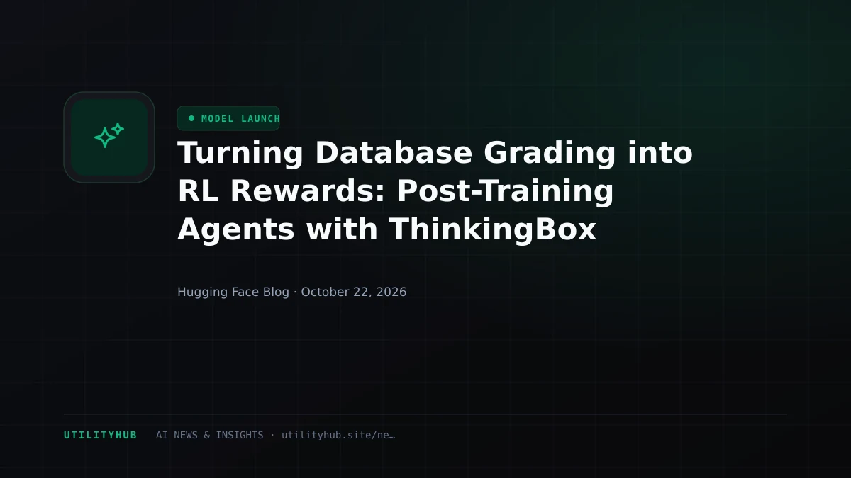 Turning Database Grading into RL Rewards: Post-Training Agents with ThinkingBox