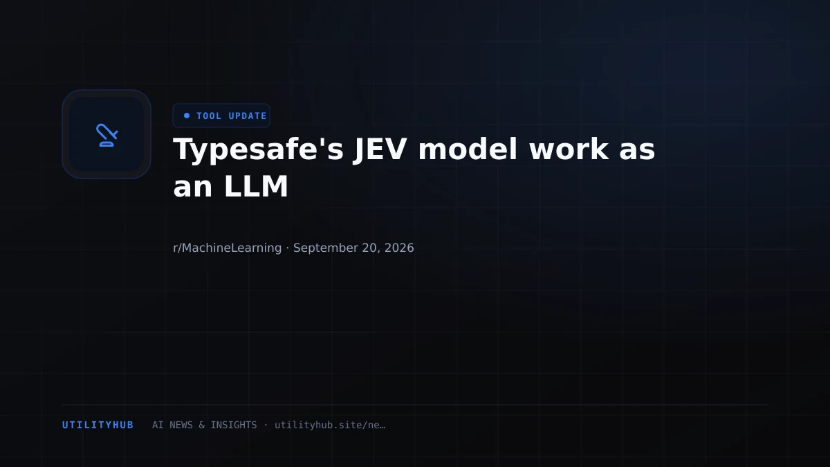 Visual for Typesafe's JEV model work as an LLM