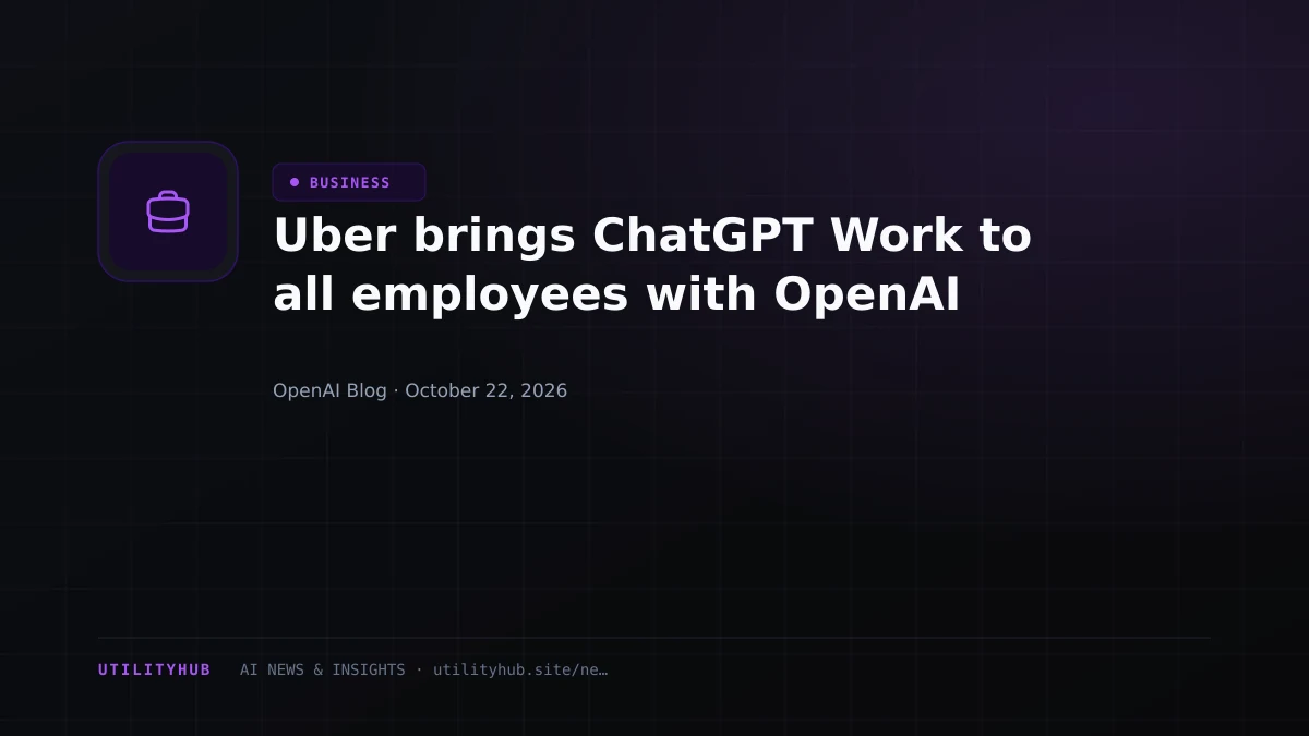 Visual reporting for Uber brings ChatGPT Work to all employees with OpenAI