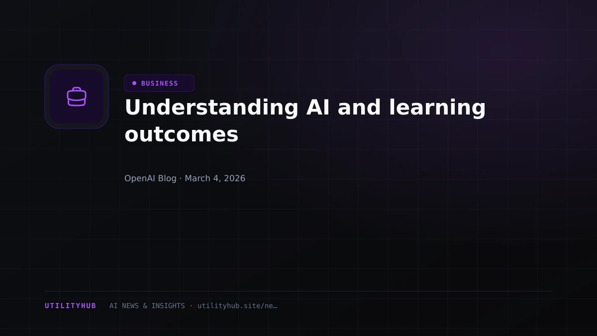 Visual for Understanding AI and learning outcomes