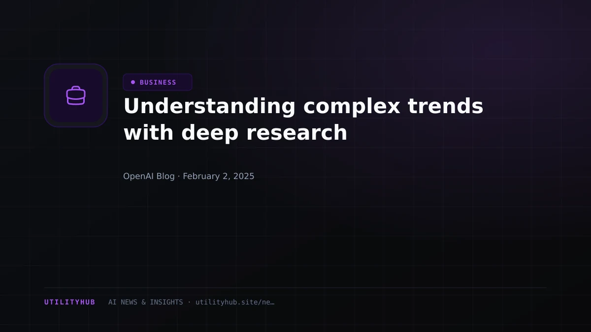 Visual reporting for Understanding complex trends with deep research