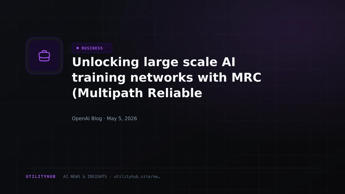 Visual for Unlocking large scale AI training networks with MRC (Multipath Reliable Connection)