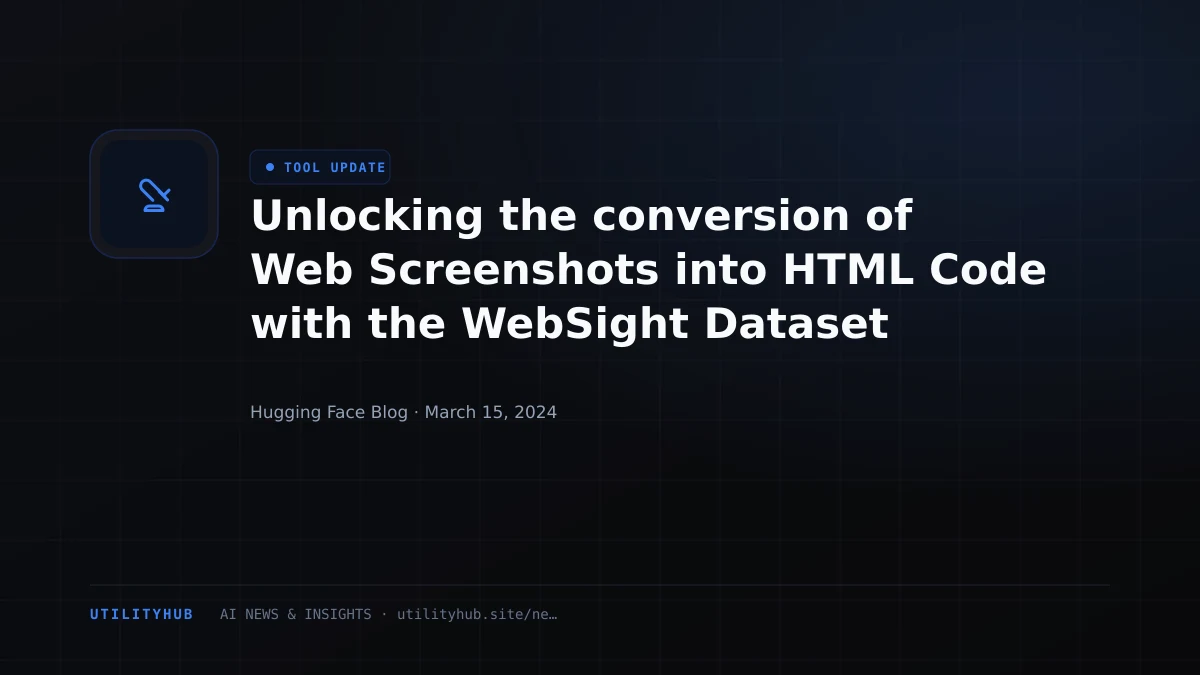 Visual reporting for Unlocking the conversion of Web Screenshots into HTML Code with the WebSight Dataset