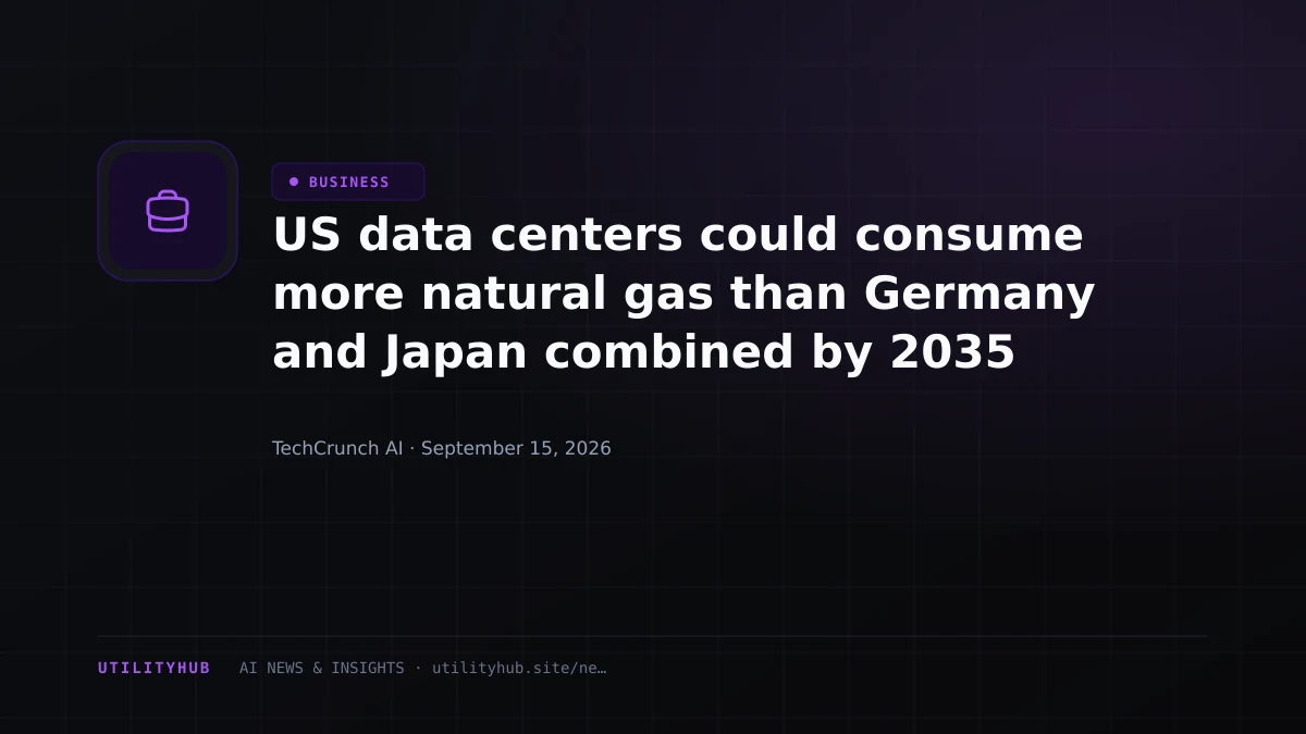 Visual for US data centers could consume more natural gas than Germany and Japan combined by 2035