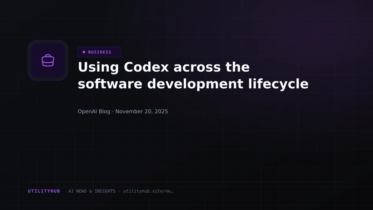 Visual reporting for Using Codex across the software development lifecycle