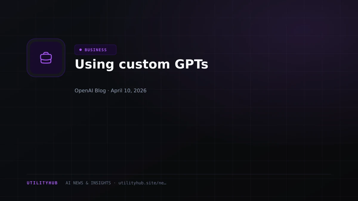 Visual for Using custom GPTs
