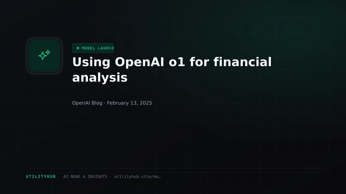 Visual reporting for Using OpenAI o1 for financial analysis